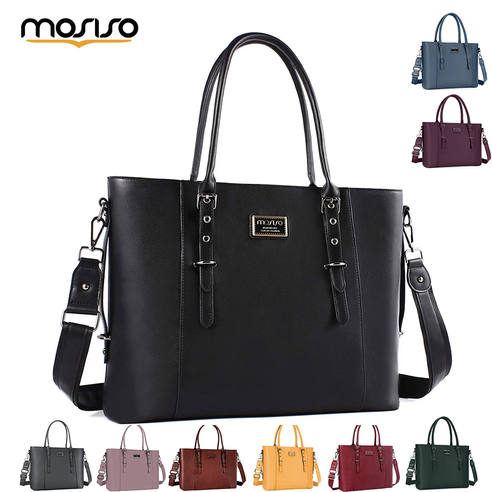 Laptop Bag Leather 15 - Tas Tote MOSISO untuk Wanita, MacBook