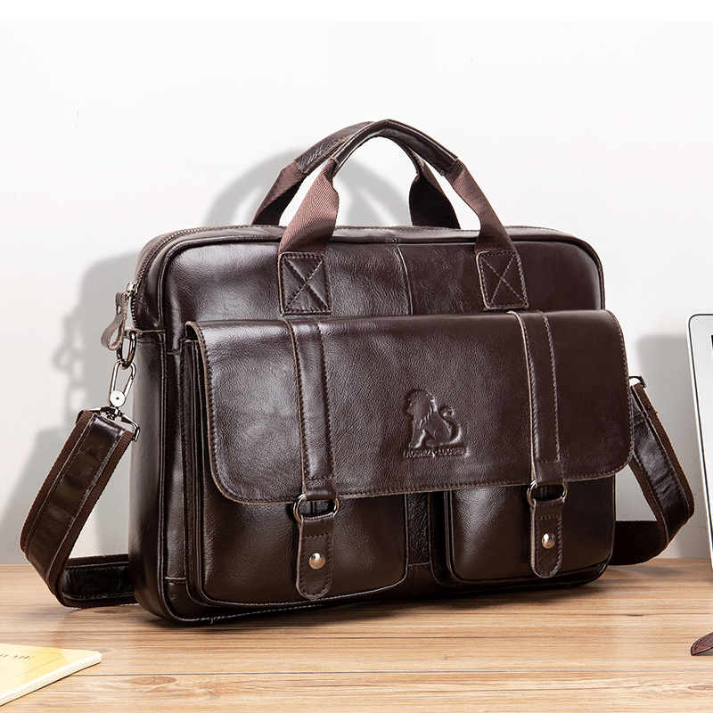 Tas Kerja Pria Kulit Asli deng - Laptop Bag Leather 15 ulasan dan harga