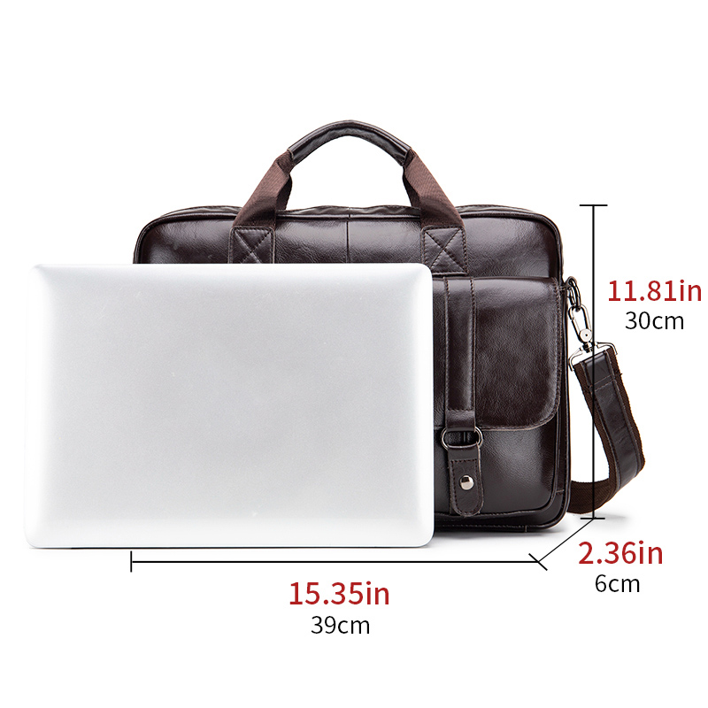 Tas Kerja Pria Kulit Asli deng - Laptop Bag Leather 15 ulasan dan harga