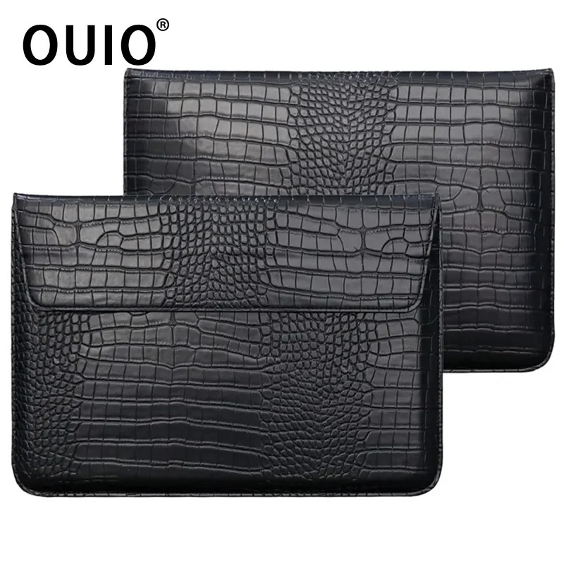 OUIO Sarung Laptop Kulit Buaya - Laptop Bag Leather 15 ulasan dan harga
