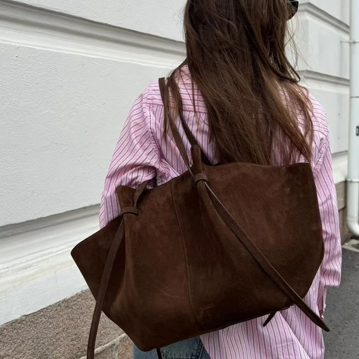 Tas Tote Suede Palsu untuk Wan - Luxury Bags Names ulasan dan harga