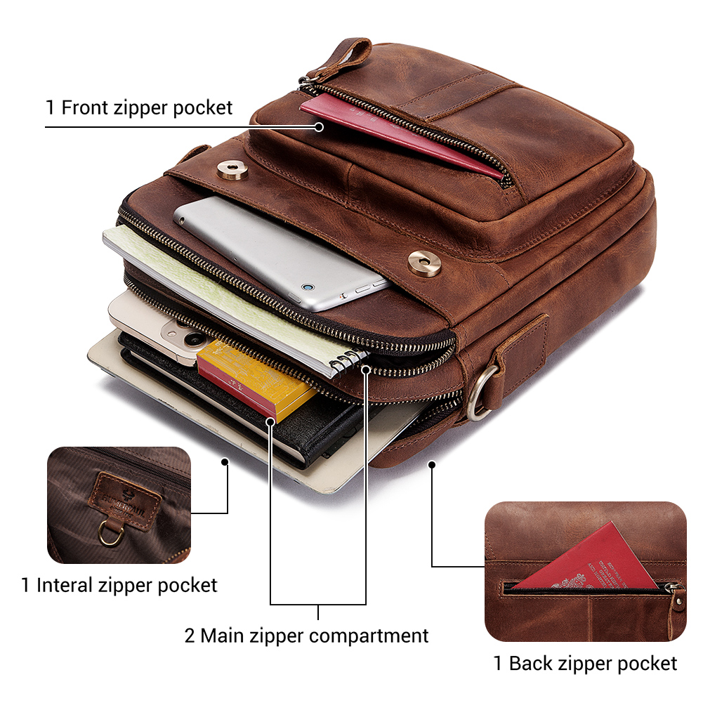 HUMERPAUL tas bahu pria kulit  - Luxury Bags Coach ulasan dan harga