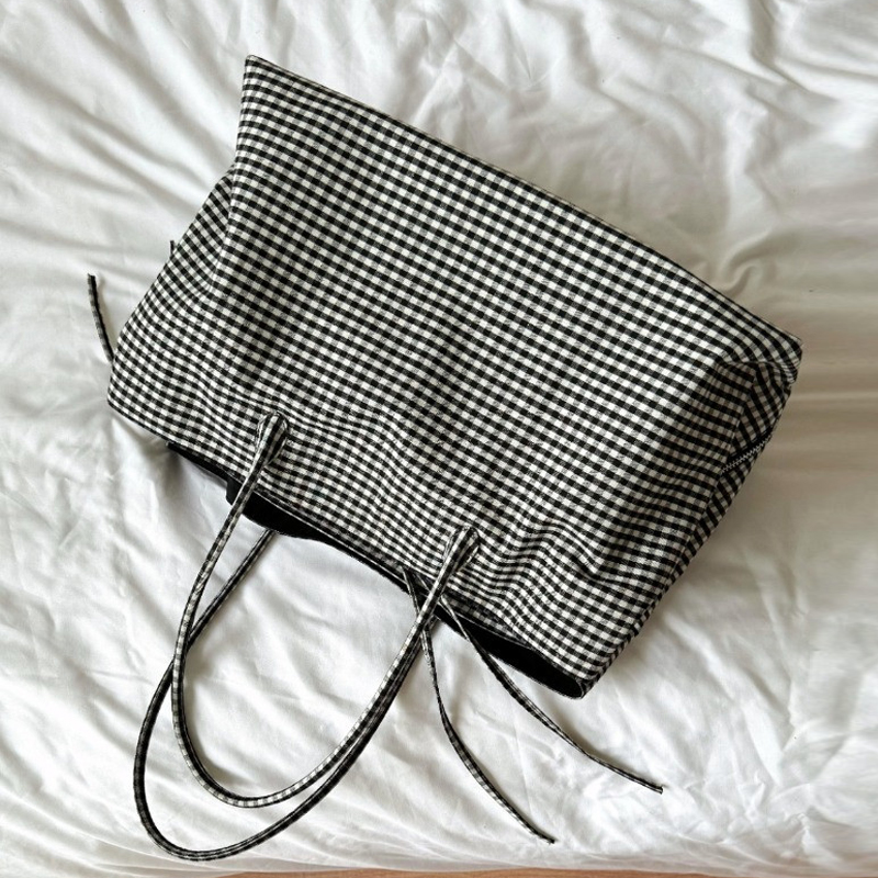 Tas Tote Kasual Motif Kotak-ko - Luxury Bags Of 2026 ulasan dan harga