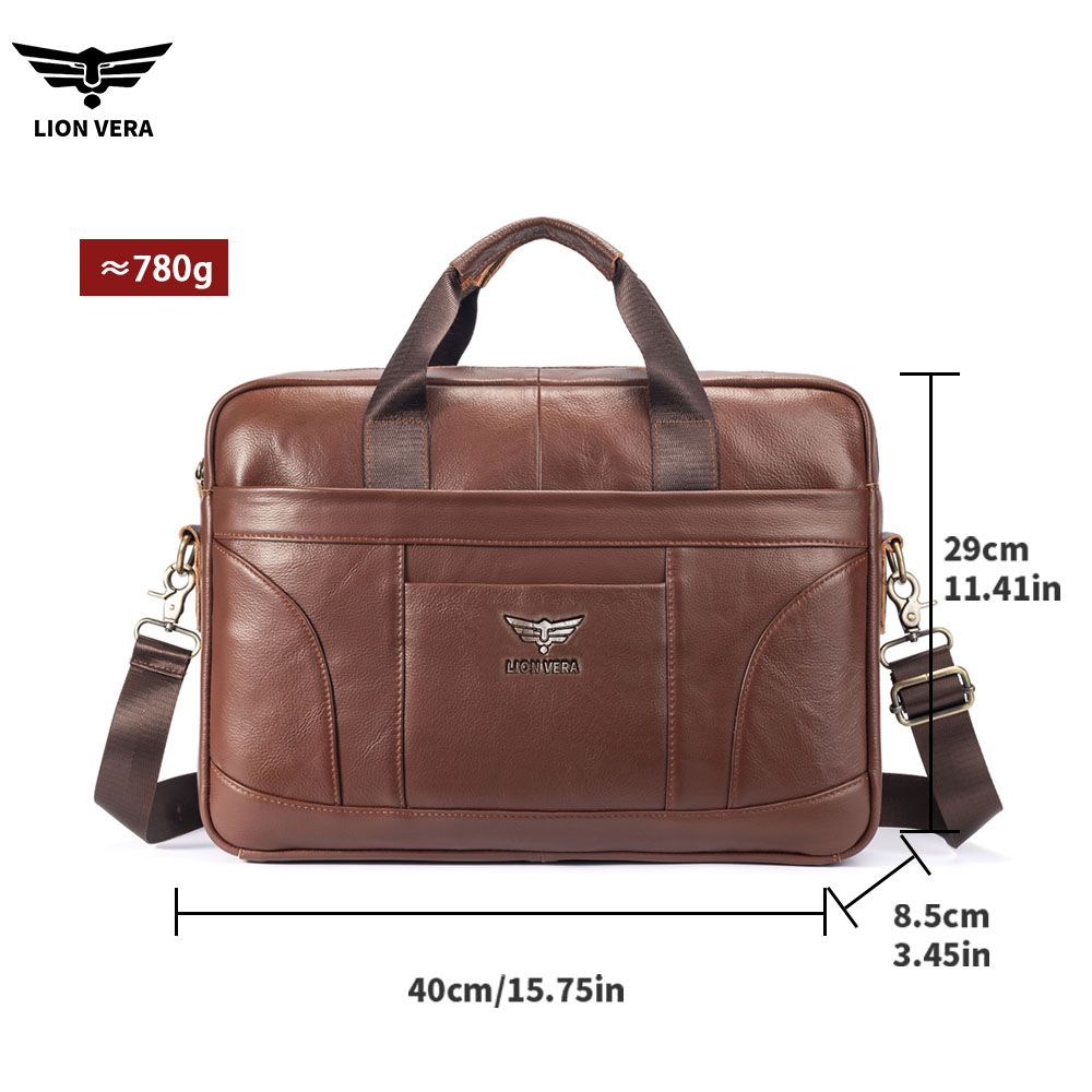 LION VERA Tas Kerja Kulit Asli - Laptop Bag Leather 15 ulasan dan harga