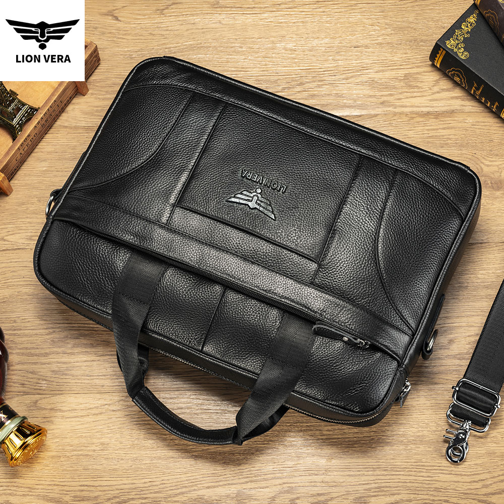 LION VERA Tas Kerja Kulit Asli - Laptop Bag Leather 15 ulasan dan harga
