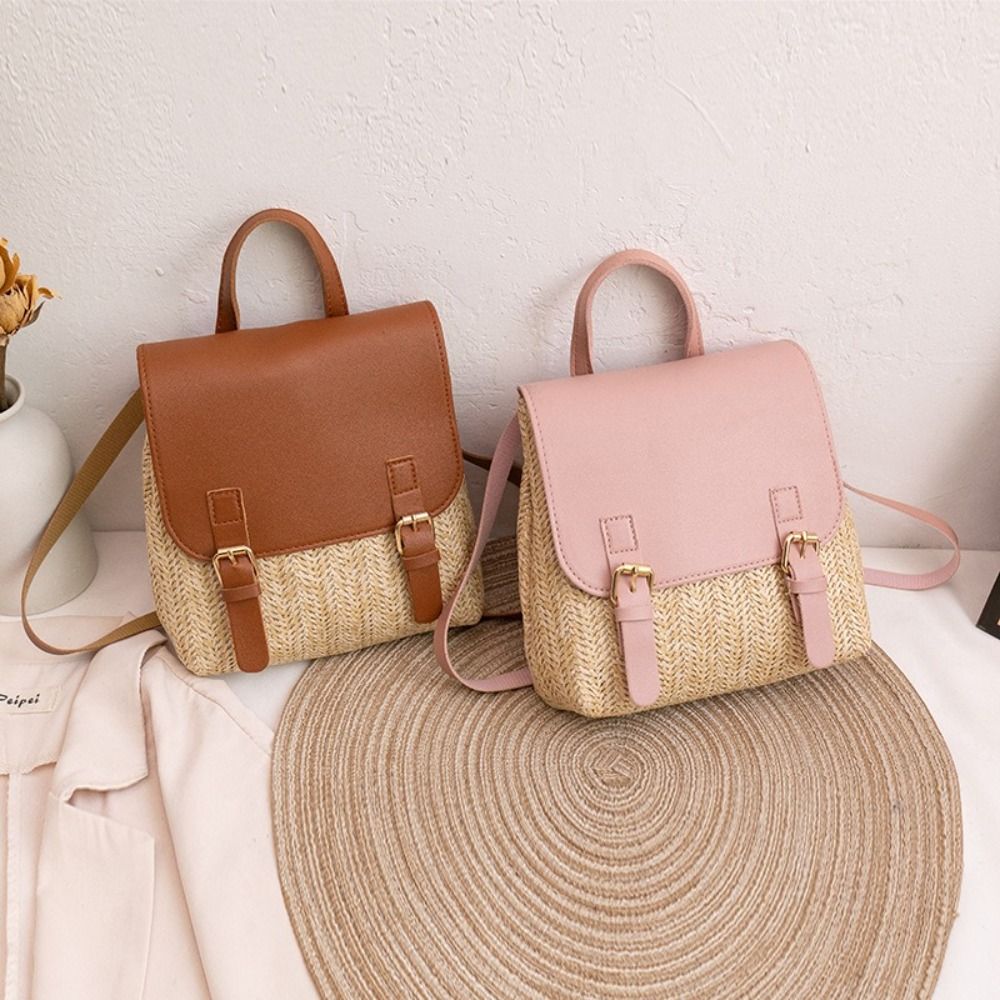 Tas Ransel Jerami Kulit PU Fas - Luxury Bags Vintage ulasan dan harga